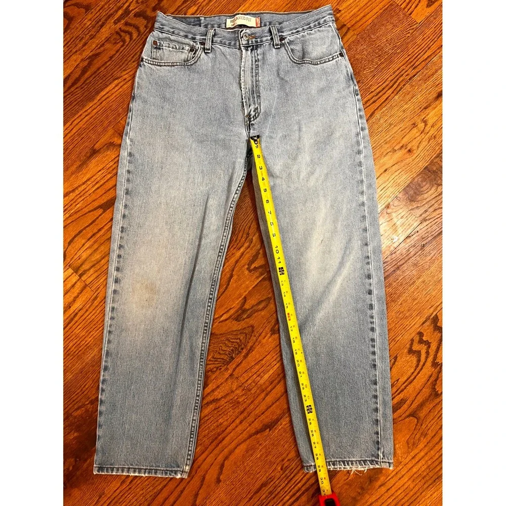 Levis 550 Relaxed Fit Mens Jeans Light Wash Denim W35 L32 Blue Cotton 00550-4891